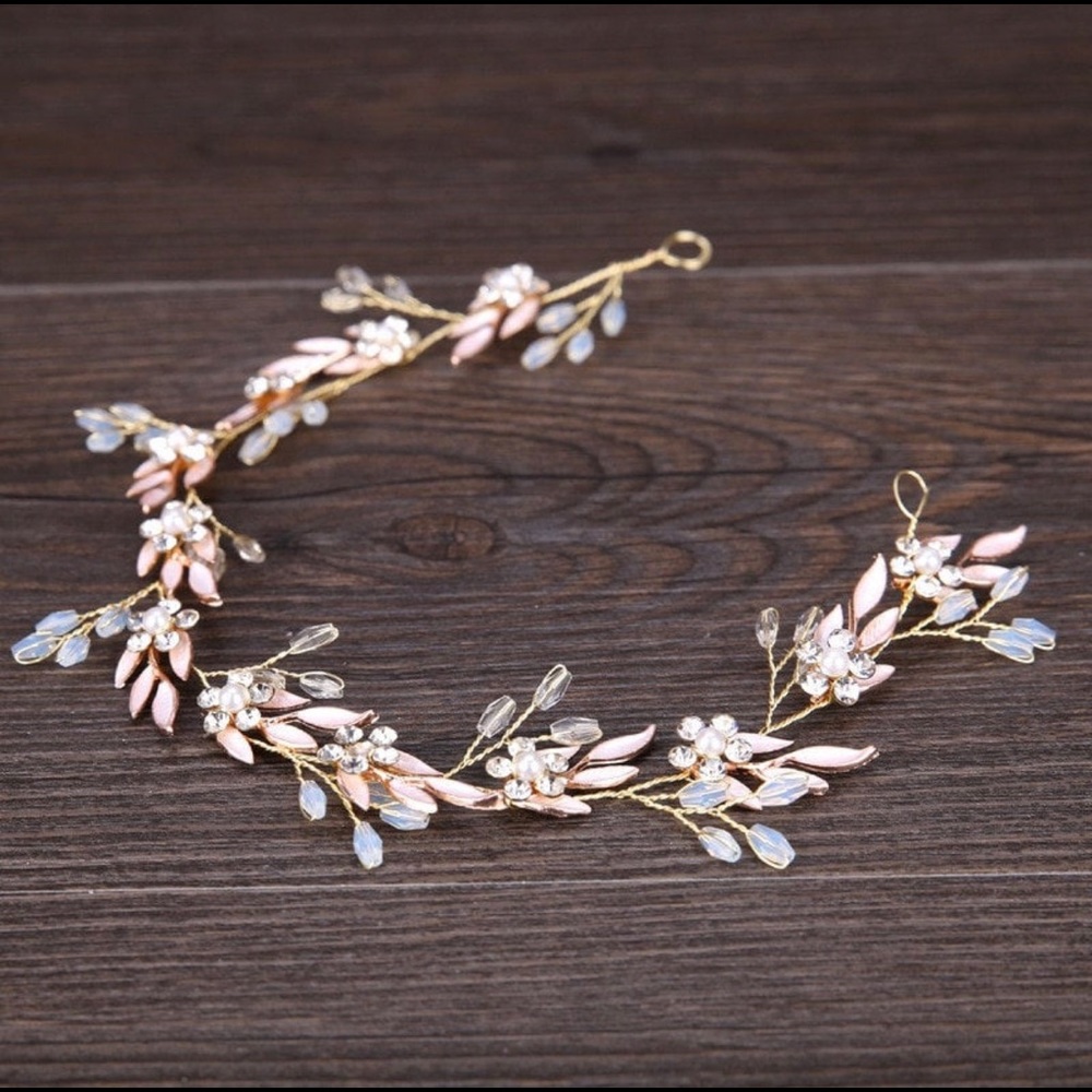 BHLDN Boho Rose Gold Bridal Hair Vine - NWOT - Picture 7 of 7
